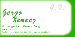 gergo nemecz business card